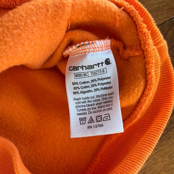 Carhartt orange hoodie 3T NWOT - Picture 5 of 6